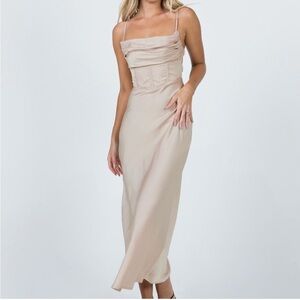Princess Polly Nude Cowl Slip Maxi Dress